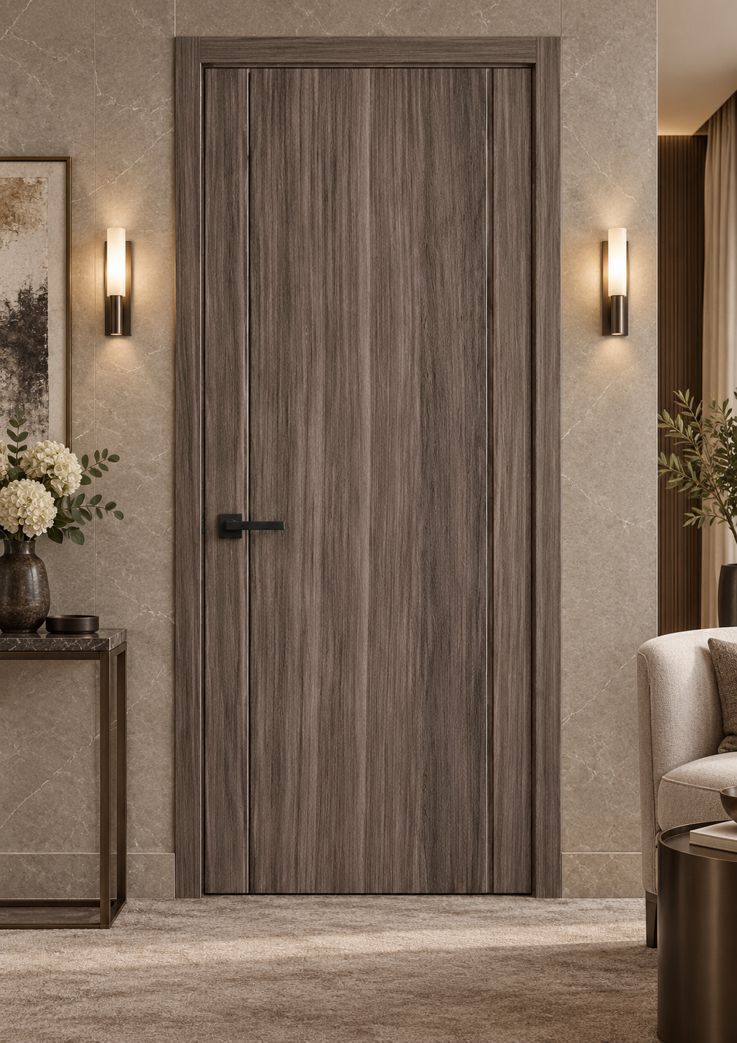 Premium wooden finish in a modern interior